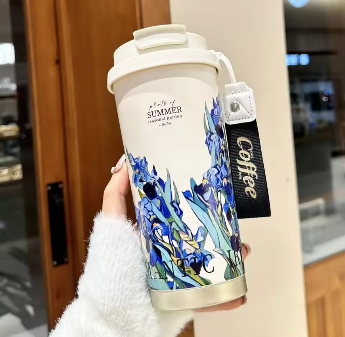 500ML Women Flower Coffee Mug, Stainless Steel Vacuum Flask With Straw, Flower Thermal Mug For Women, Flower Coffee Tumblers For Women 500ML Women Flower Coffee Mug, Stainless Steel Vacuum Flask With Straw, Flower Thermal Mug For Women, Flower Coffee Tumblers For Women